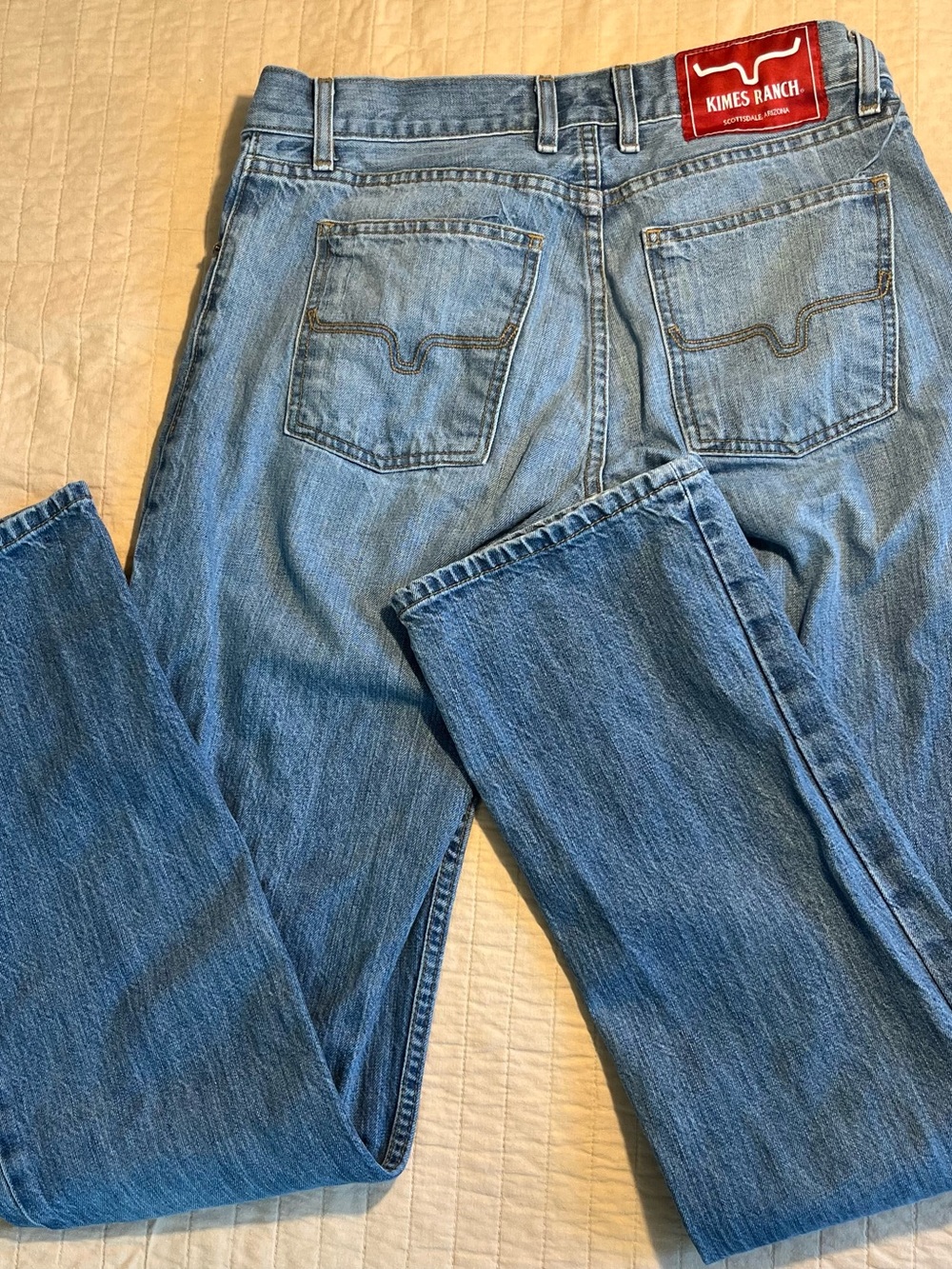 Kimes Ranch Women's Medium Blue Straight-Leg Denim Jeans
